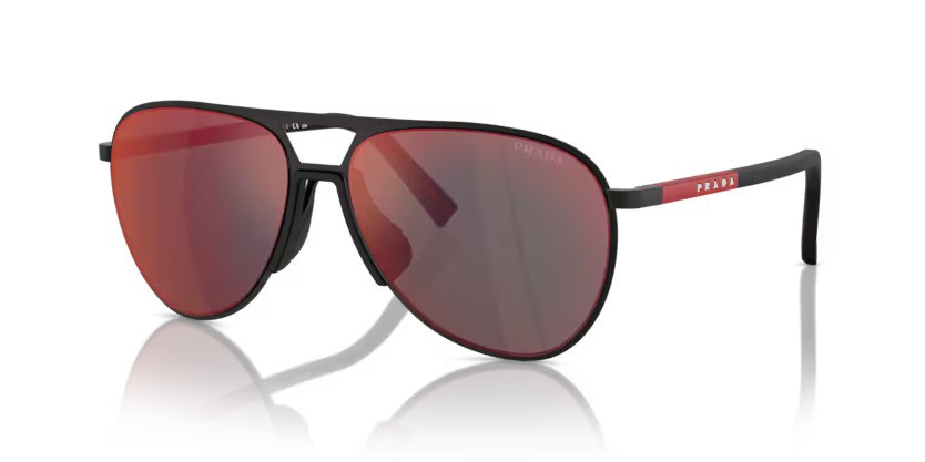 Prada Linea Rossa 0PS 53ZS DG008F – Gerubberd zwart