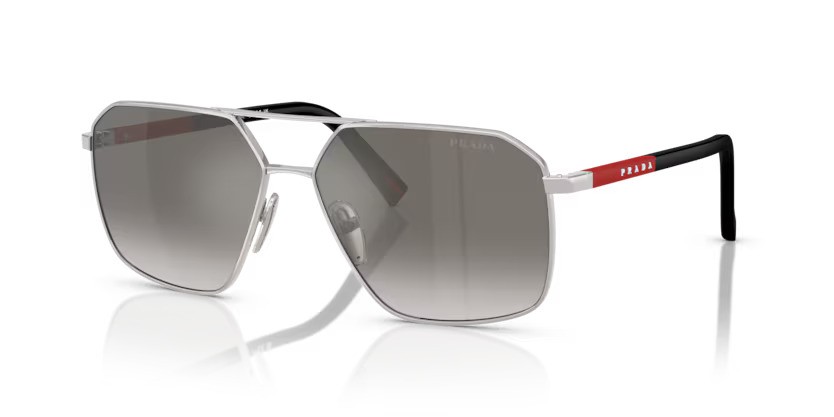 Prada Linea Rossa zonnebril 0PS A50S 1BC02M – Zilver