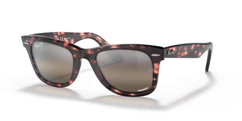 Ray-Ban zonnebril  2140 Wayfarer 1334G3 – Transparant roze