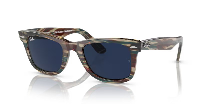 Ray-Ban zonnebril 2140 Wayfarer 1387GG – Photo gestreept grijs