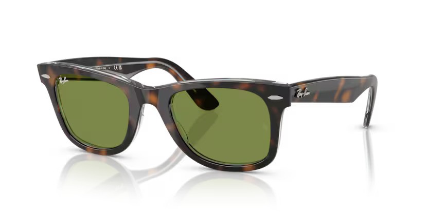 Ray-Ban zonnebril  2140 Wayfarer 14134E – Donker havana op multicolor