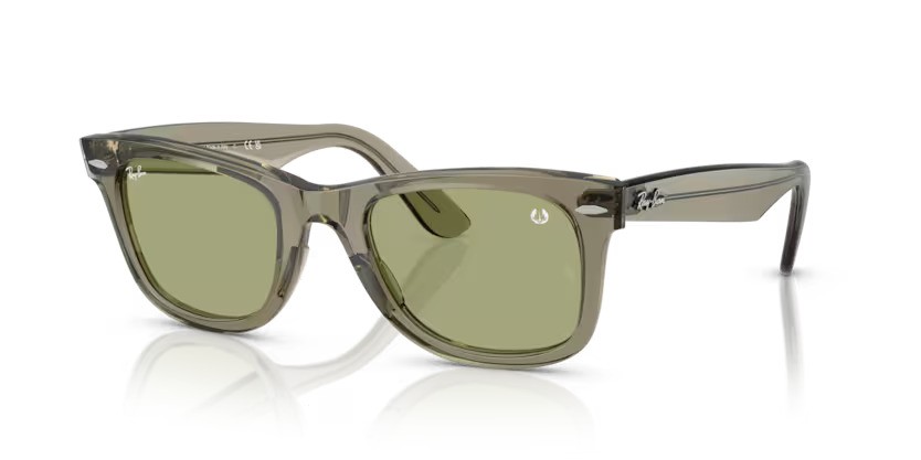 Ray-Ban zonnebril 2140 Wayfarer 68694E – Transparant groen