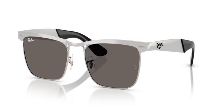 Ray-Ban zonnebril 3875 Wayfarer deluxe 019/B1 – Gezandstraald zilver op zilver