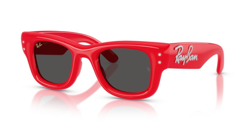 Ray-Ban zonnebril 4940B Wayfarer Puffer 686187 – Rood & strass
