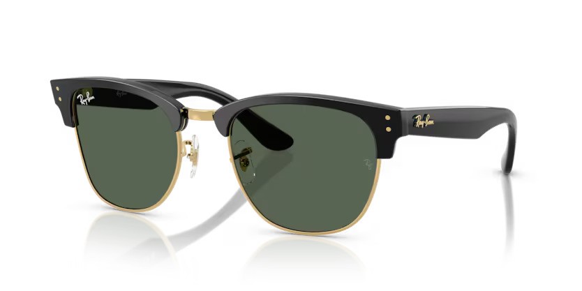 Ray-Ban zonnebril 0504S Clubmaster Reverse 6677VR Zwart op arista
