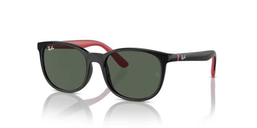 Ray-Ban zonnebril RJ 9079S 713171 – Zwart op rood