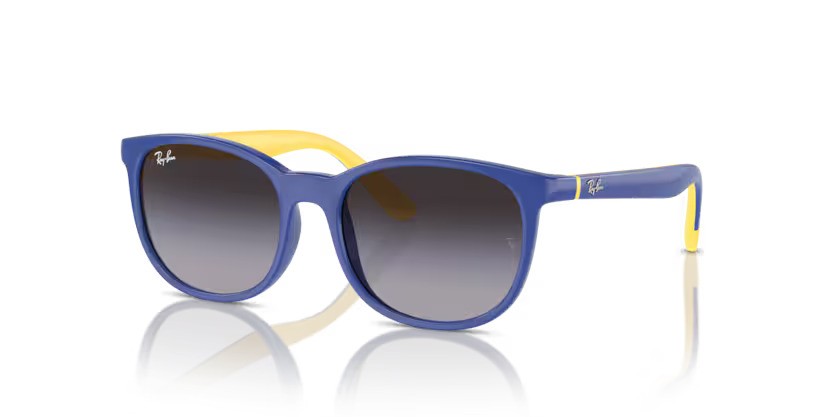 Ray-Ban zonnebril RJ 9079S 71328G – Lichtblauw op geel