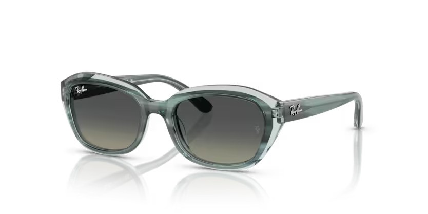 Ray-Ban zonnebril RJ 9081S 717511 – Gestreept groen op transparant groen