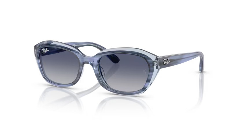 Ray-Ban zonnebril RJ 9081S 71764L – Gestreept blauw op transparant blauw