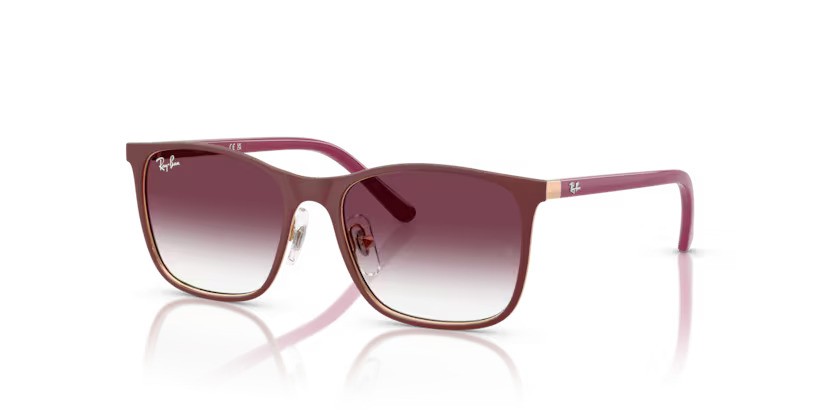 Ray-Ban zonnebril RJ 9551S 296/8H – Bordeaux op roségoud
